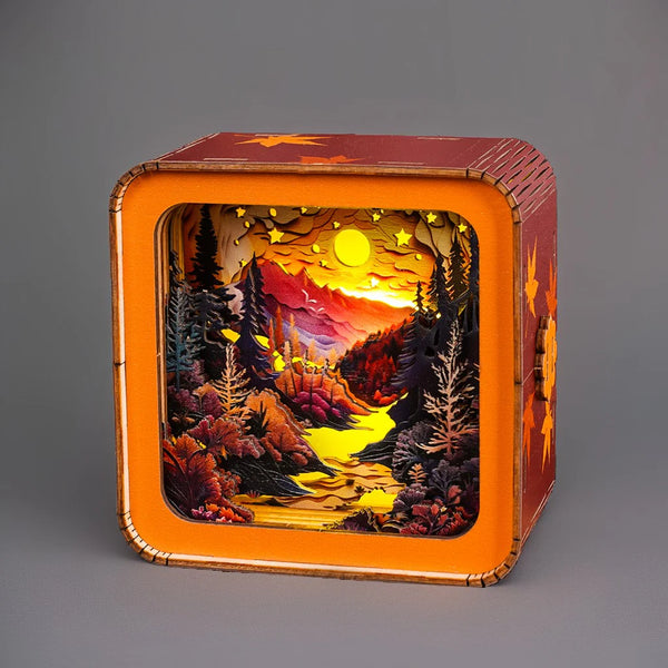 Woodbests - Forest Sunset Kit - 3D Wooden Puzzle Night Light (Pre-Order)