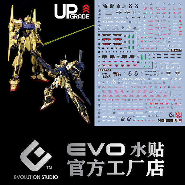 GUNDAM DECAL 185 MG 1/100 HYAKUSHIKI VER.2.0