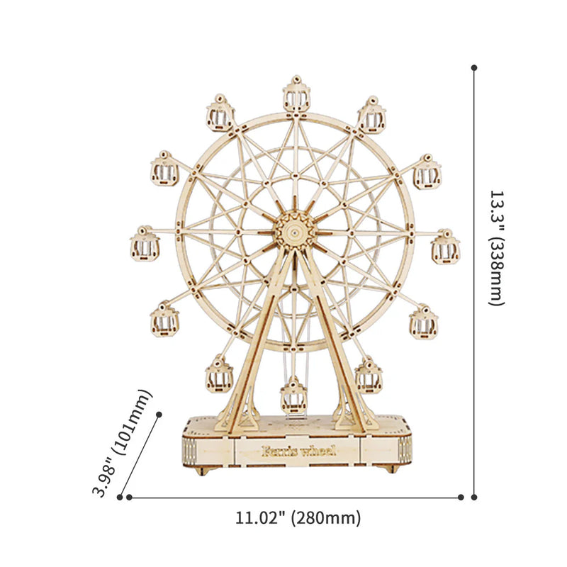 Robotime Rolife Ferris Wheel 3D Wooden Puzzle Music Box TGN01