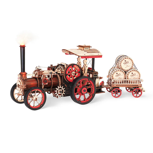 Robotime ROKR Steam Engine Mechanical 3D Wooden Puzzle LKA01 (Battery powered)