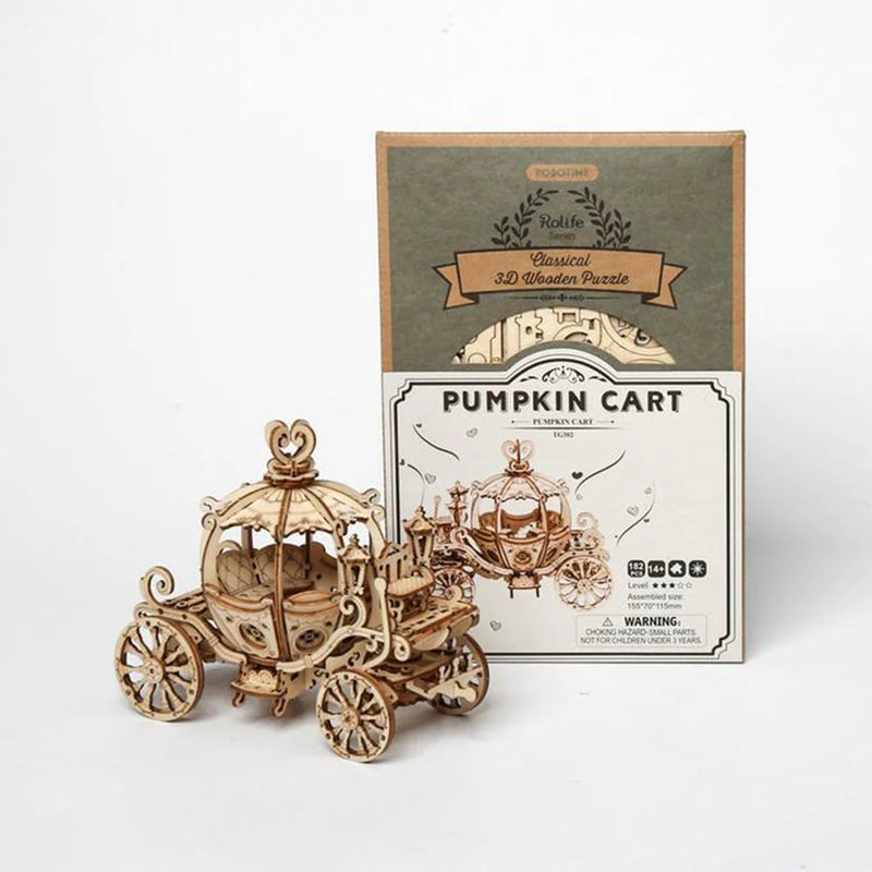 Robotime Rolife Pumpkin Carriage TG302 3D Wooden Puzzle (Pre-Order)