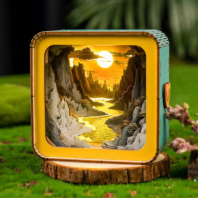 Woodbests - Long River Sunset Kit - 3D Wooden Puzzle Night Light (Pre-Order)