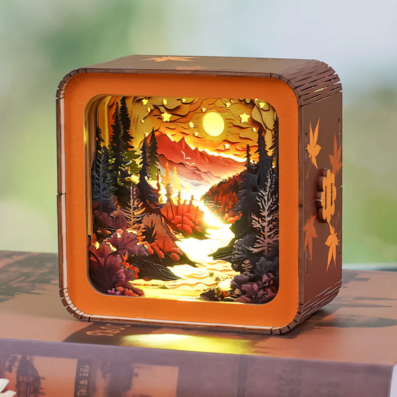 Woodbests - Forest Sunset Kit - 3D Wooden Puzzle Night Light (Pre-Order)