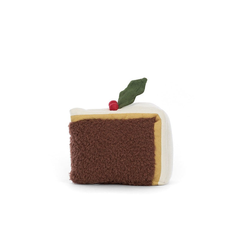 JELLYCAT AMUSEABLE SLICE OF CHRISTMAS CAKE MULTI-COLOR 8X12X10 CM