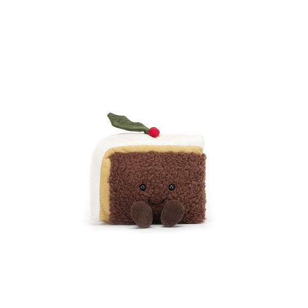 JELLYCAT AMUSEABLE SLICE OF CHRISTMAS CAKE MULTI-COLOR 8X12X10 CM