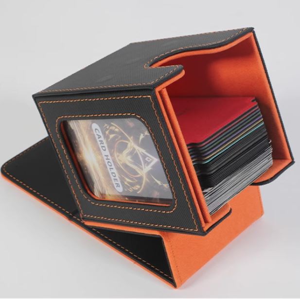 MUNTO - Trading Card Game Deck Box - Black/Grey (100+ Cards)