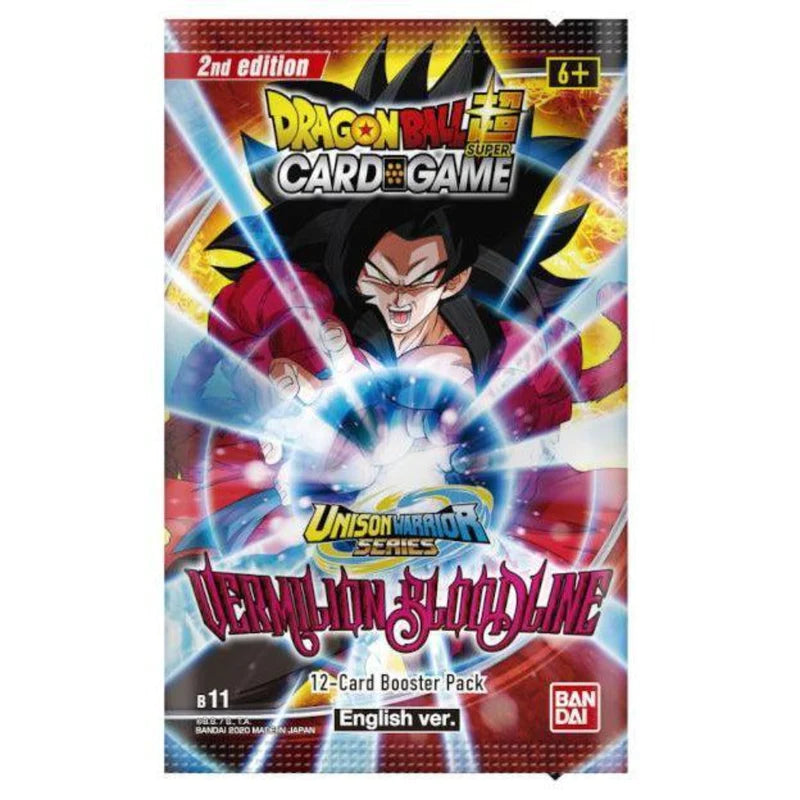 Dragon Ball Super Card Game UW2 Booster Pack Vermilion Bloodline second edition