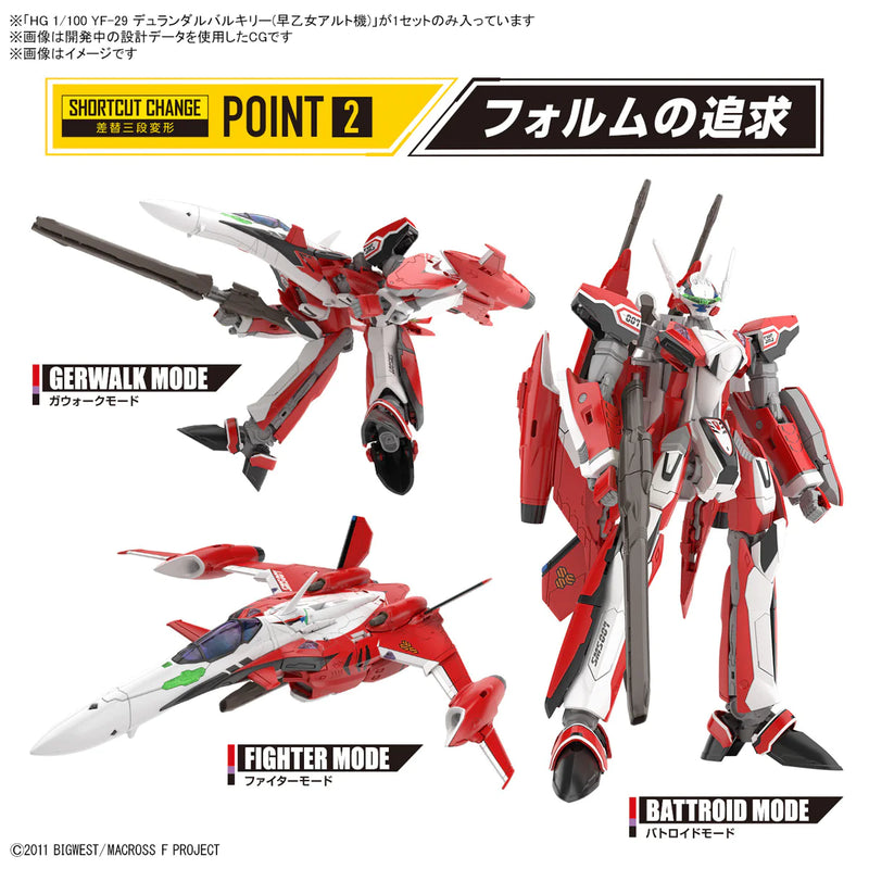 GUNDAM - HG 1/100 YF-29 DURANDAL VALKYRIE (ALTO SAOTOME USE)