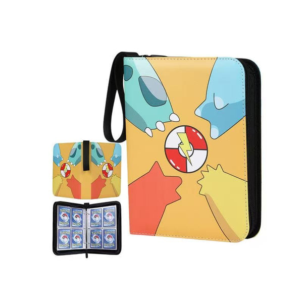 Trading Card Binder - Pokemon Paw Print Power Burst Yellow (4-Pocket)