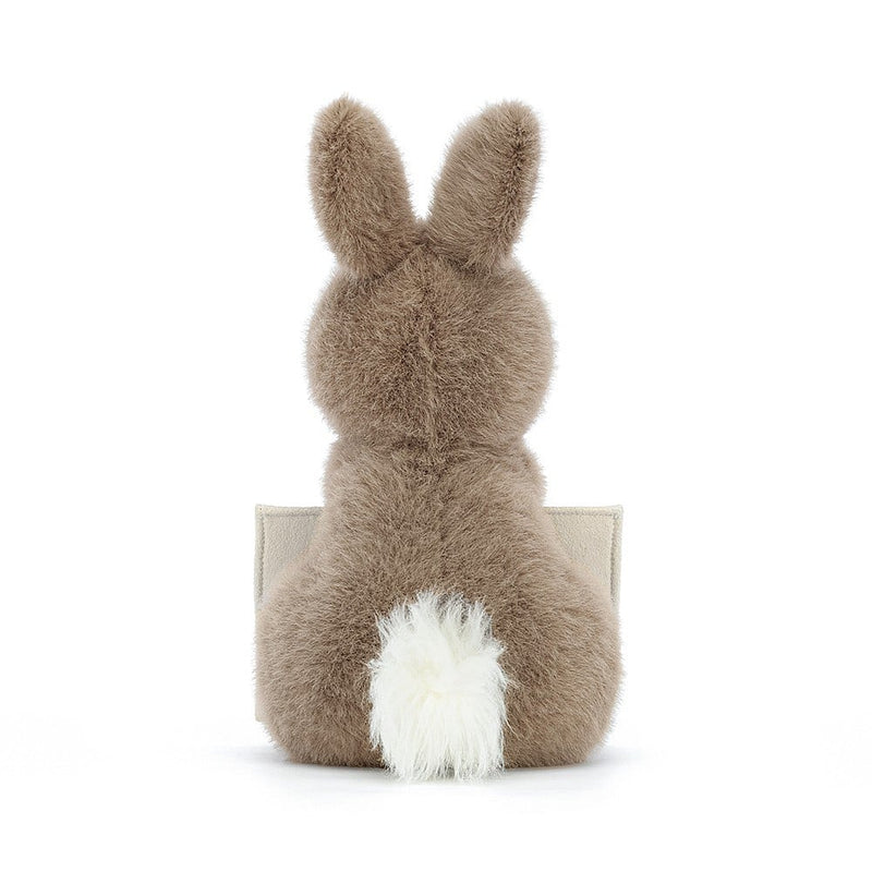 JELLYCAT MESSENGER BUNNY BROWN 12X12X11 CM