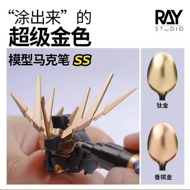 Ray Studio Model Kit SS-01/02 Electroplated Titanium/Champagne Gold Marker