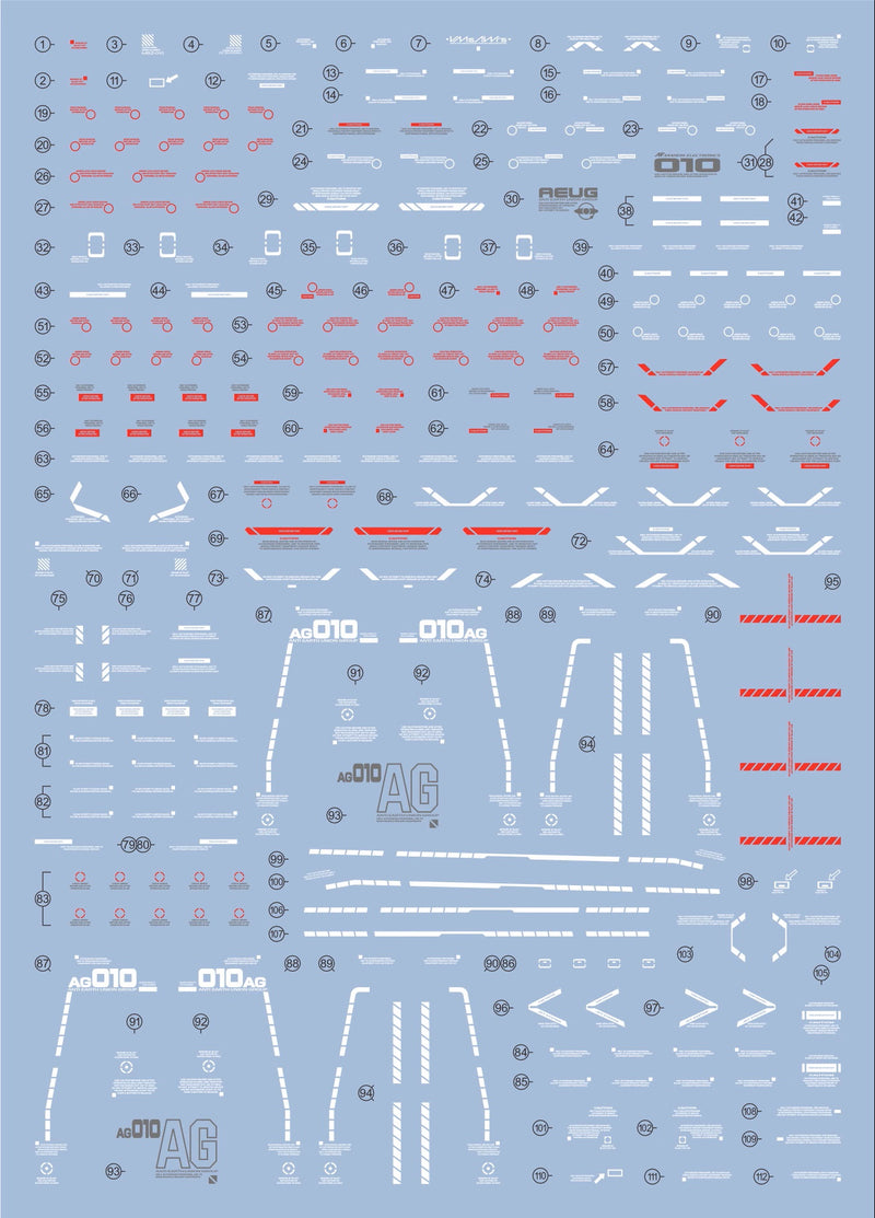 GUNDAM DECAL 196 MG 1/100 ZZ GUNDAM Ver.Ka