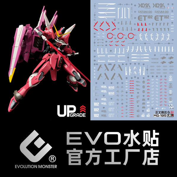 GUNDAM DECAL 195 MG 1/100 JUSTICE GUNDAM