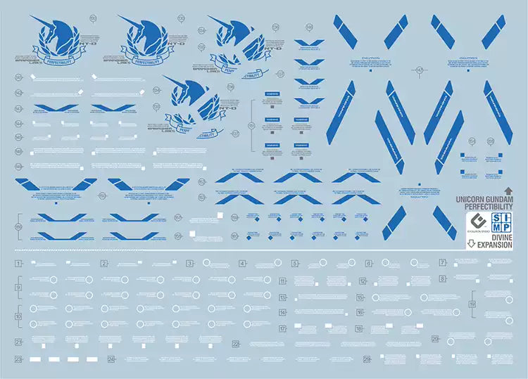 GUNDAM DECAL 15PB PG 1/60 Unicorn Gundam Perfectibility