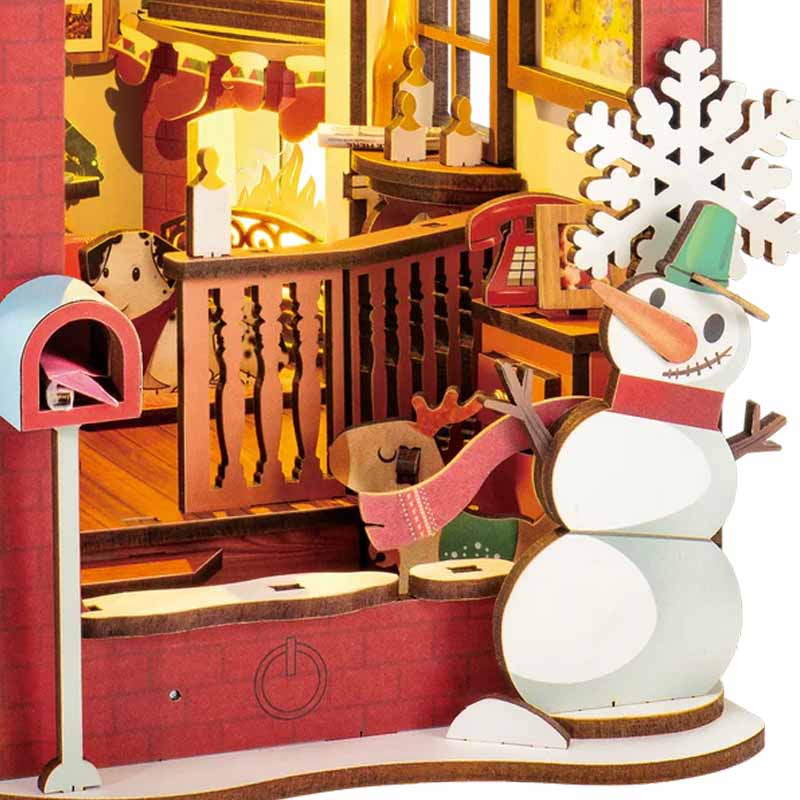 Robotime Rolife DIY Christmas Indoor Scene Book Nook Shelf Insert TGC07