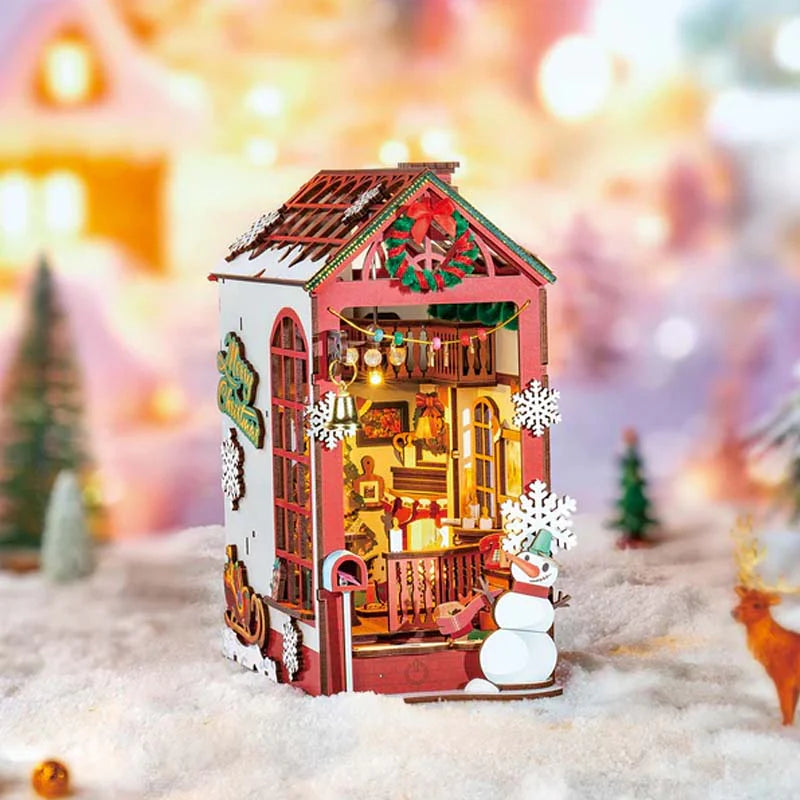 Robotime Rolife DIY Christmas Indoor Scene Book Nook Shelf Insert TGC07