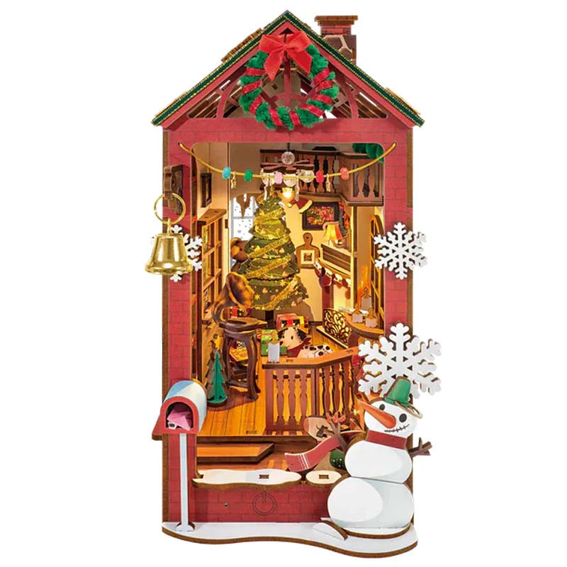 Robotime Rolife DIY Christmas Indoor Scene Book Nook Shelf Insert TGC07