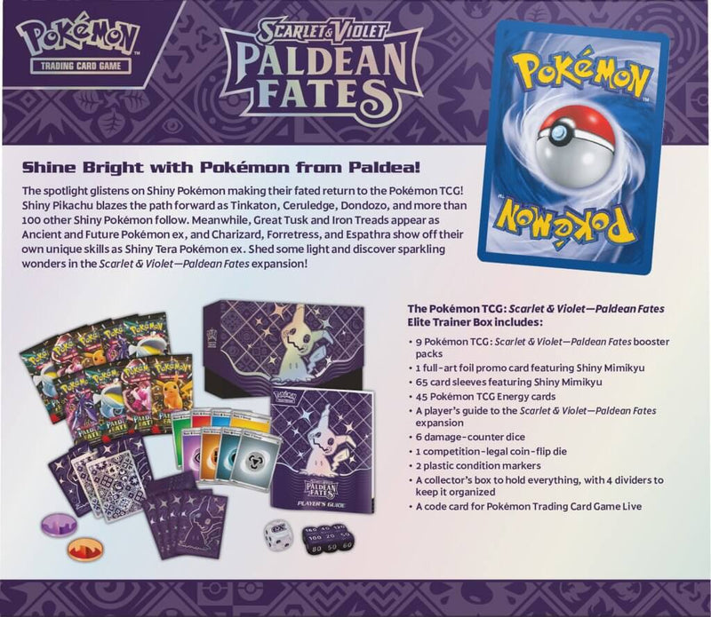 Pokemon TCG: Scarlet & Violet 4.5 Paldean Fates Elite Trainer Box