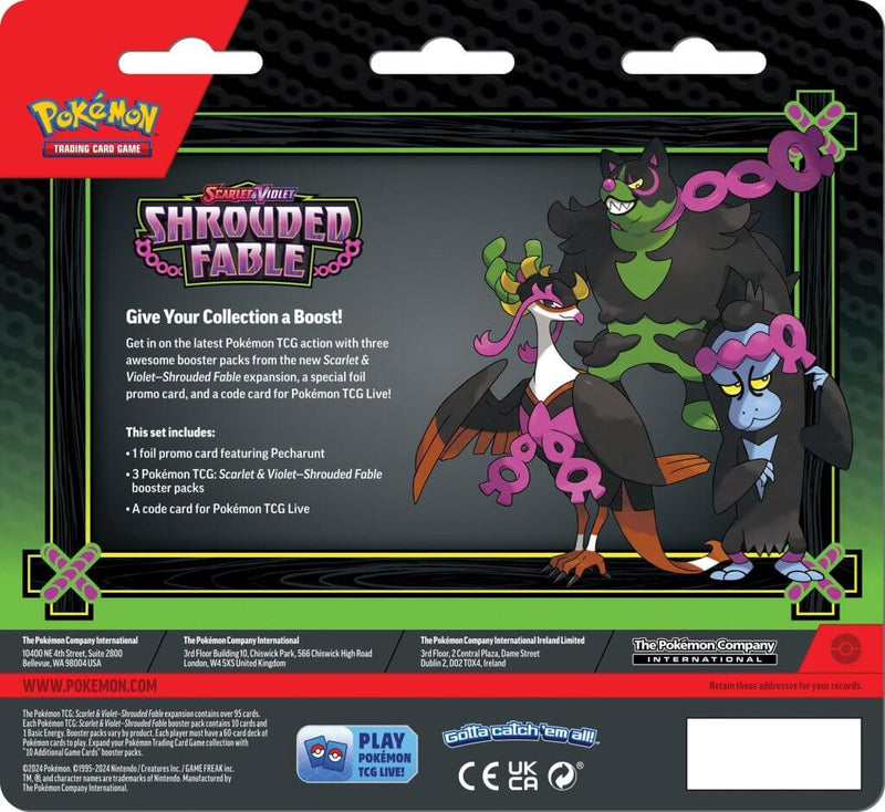 Pokemon TCG: Scarlet & Violet 6.5 Shrouded Fable 3 Pack Blister