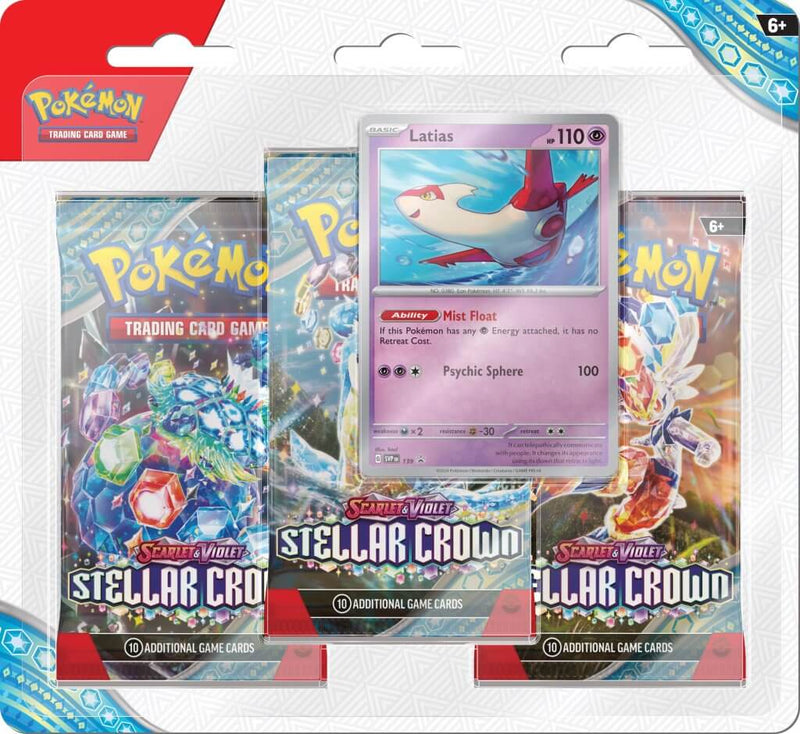 Pokemon TCG: Scarlet & Violet 7 Stellar Crown Three Booster Blister