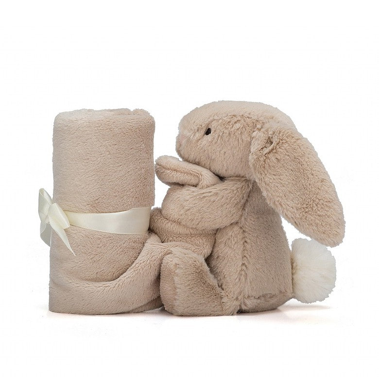 JELLYCAT BASHFUL BEIGE BUNNY SOOTHER BROWN 34X34X15 CM