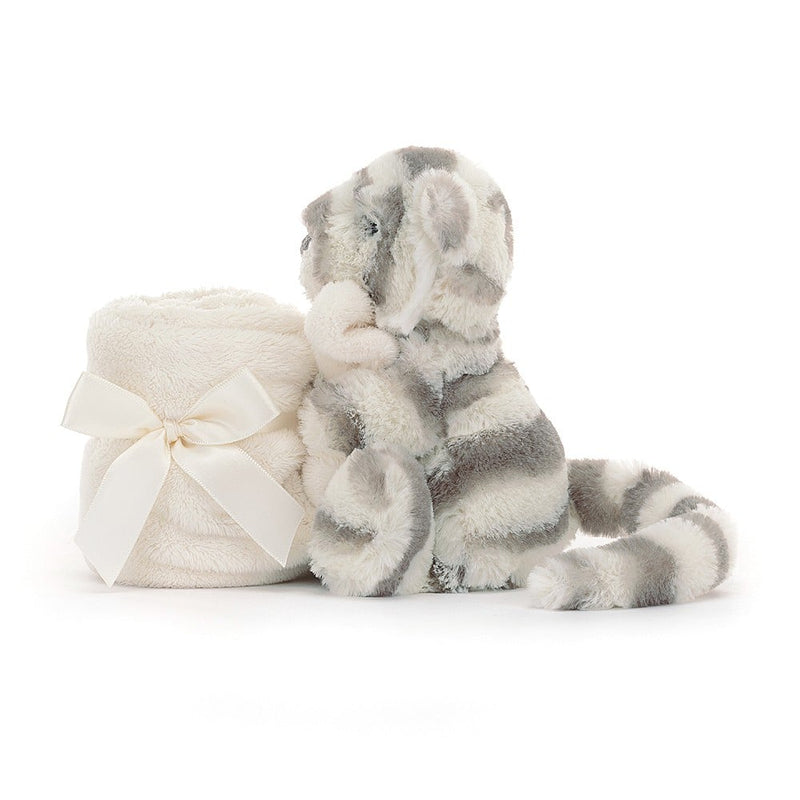 JELLYCAT BASHFUL SNOW TIGER SOOTHER GREY & WHITE 13X34X34 CM