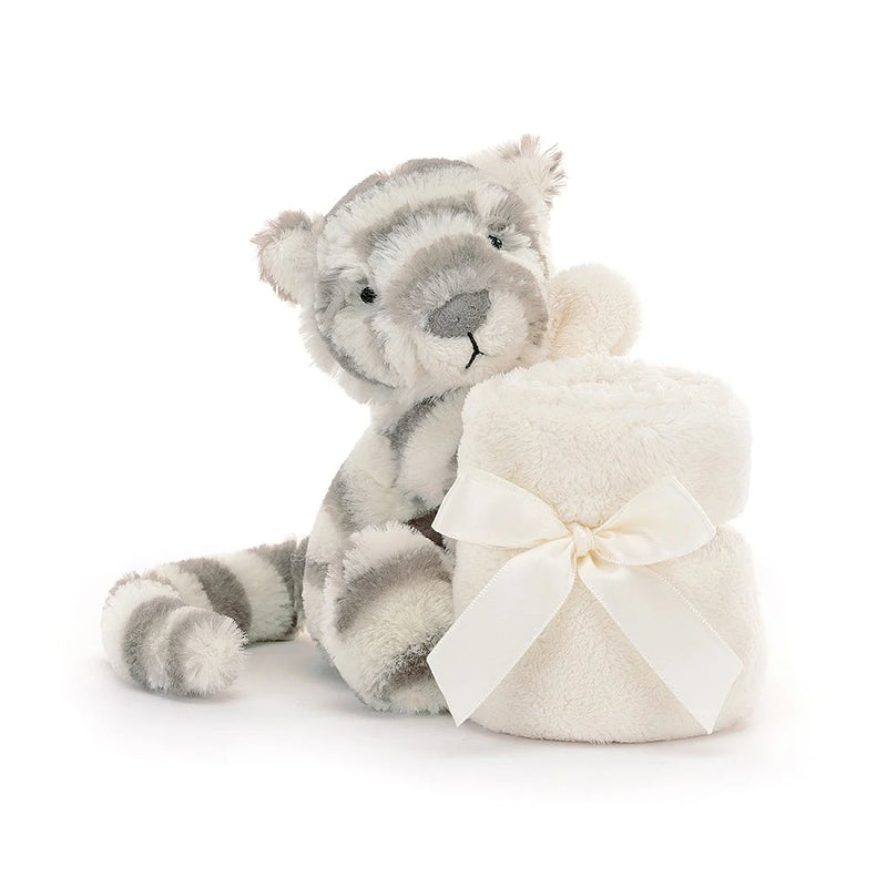 JELLYCAT BASHFUL SNOW TIGER SOOTHER GREY & WHITE 13X34X34 CM