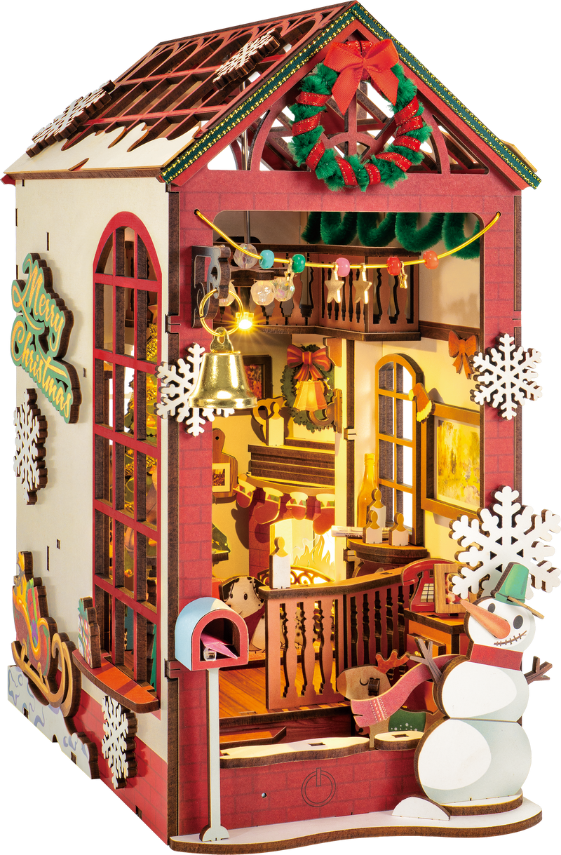 Robotime Rolife DIY Christmas Indoor Scene Book Nook Shelf Insert TGC07