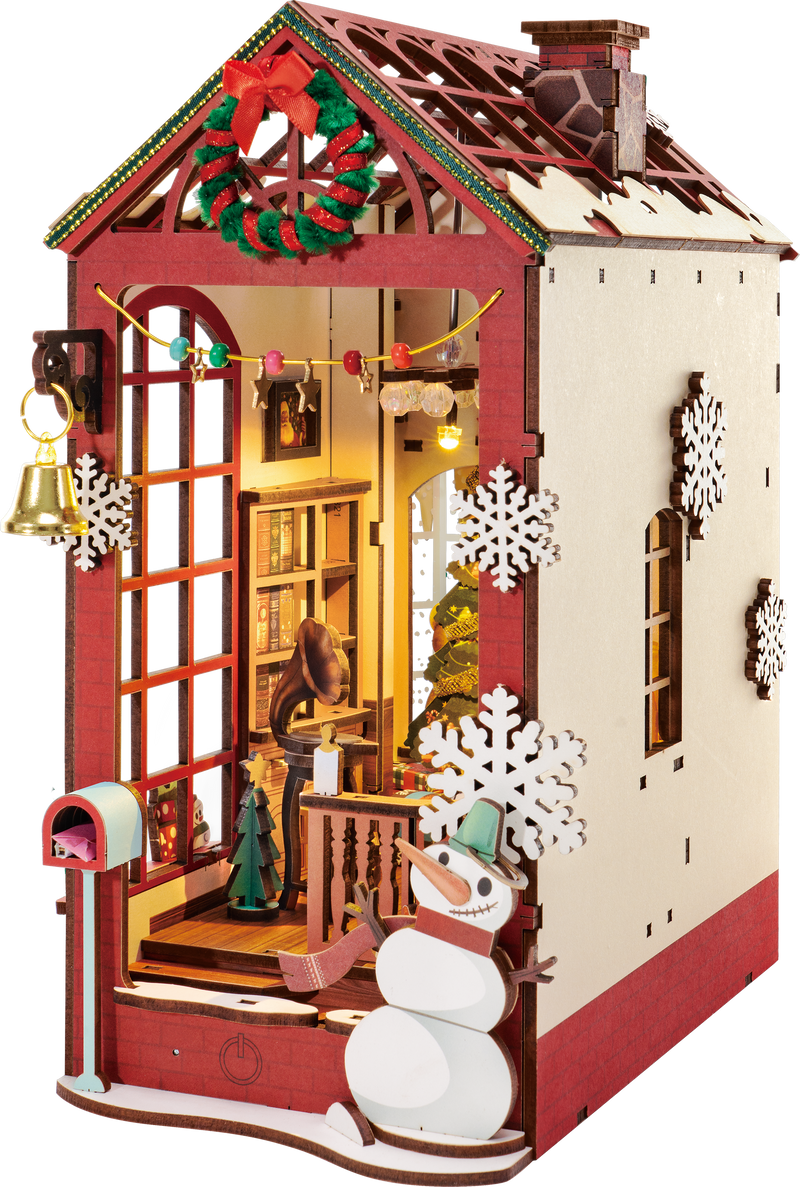 Robotime Rolife DIY Christmas Indoor Scene Book Nook Shelf Insert TGC07