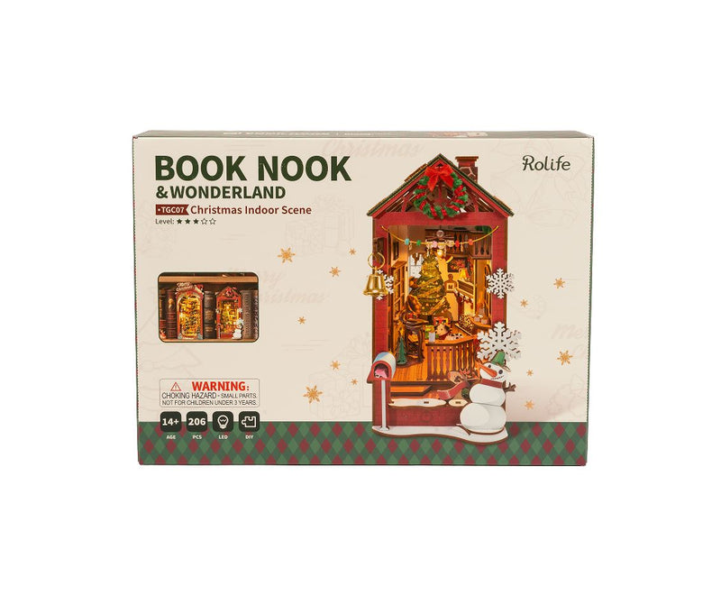 Robotime Rolife DIY Christmas Indoor Scene Book Nook Shelf Insert TGC07