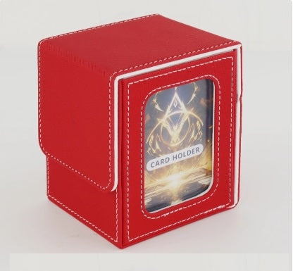 MUNTO - Trading Card Game Deck Box - Red/White (100+ Cards)