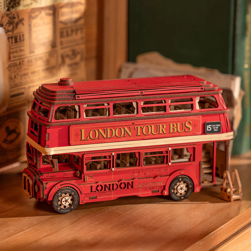 Robotime Rolife London Tour Bus 3D Wooden Puzzle TGM02