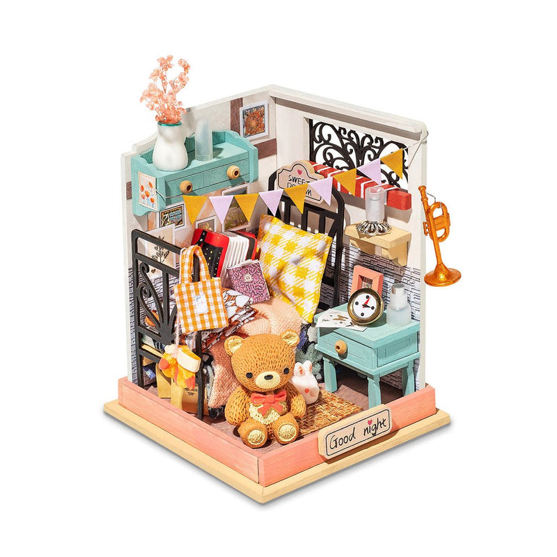 Robotime Rolife Sweet Dream Bedroom Miniature Dollhouse Kit DS016