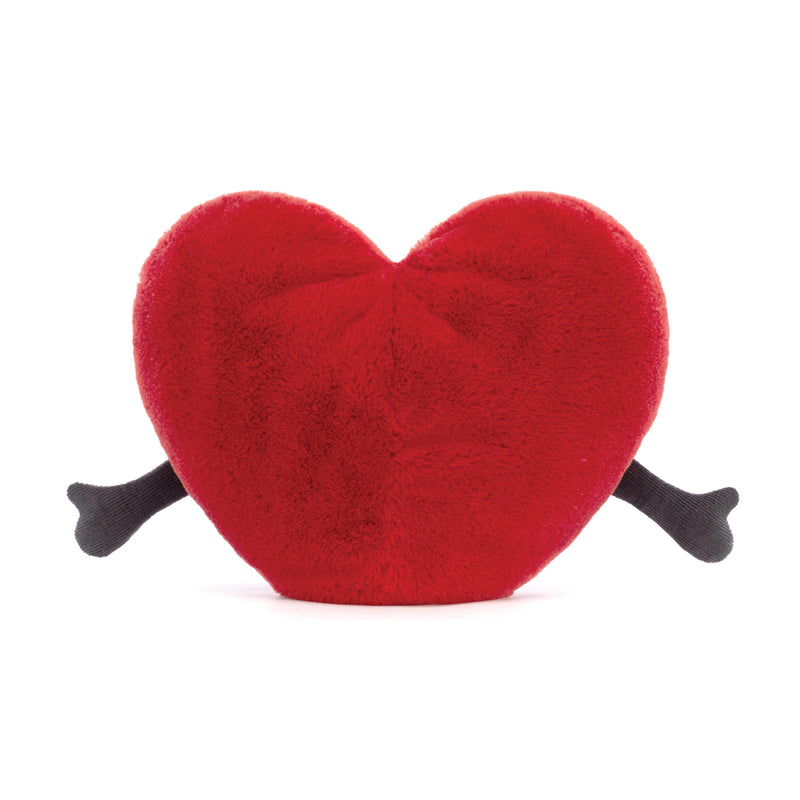 JELLYCAT AMUSEABLES RED HEART LARGE RED & BLACK 7X19X17 CM