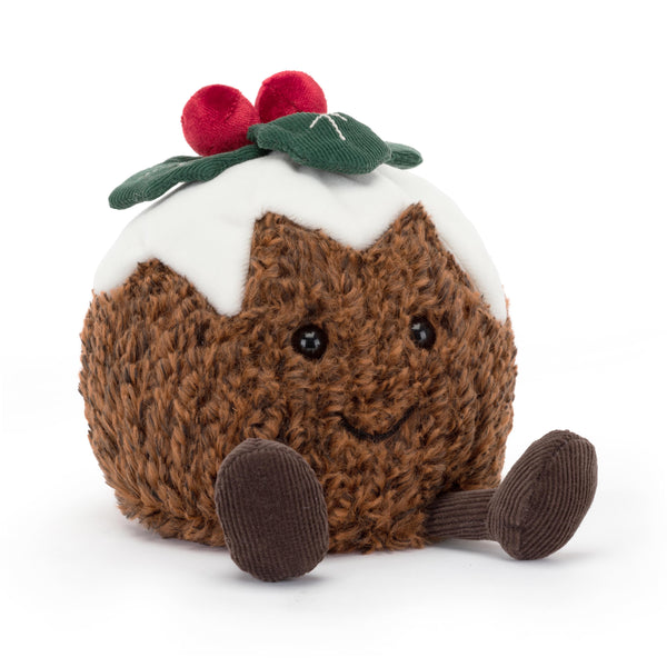 JELLYCAT AMUSEABLES CHRISTMAS PUDDING BROWN 12X13X17 CM