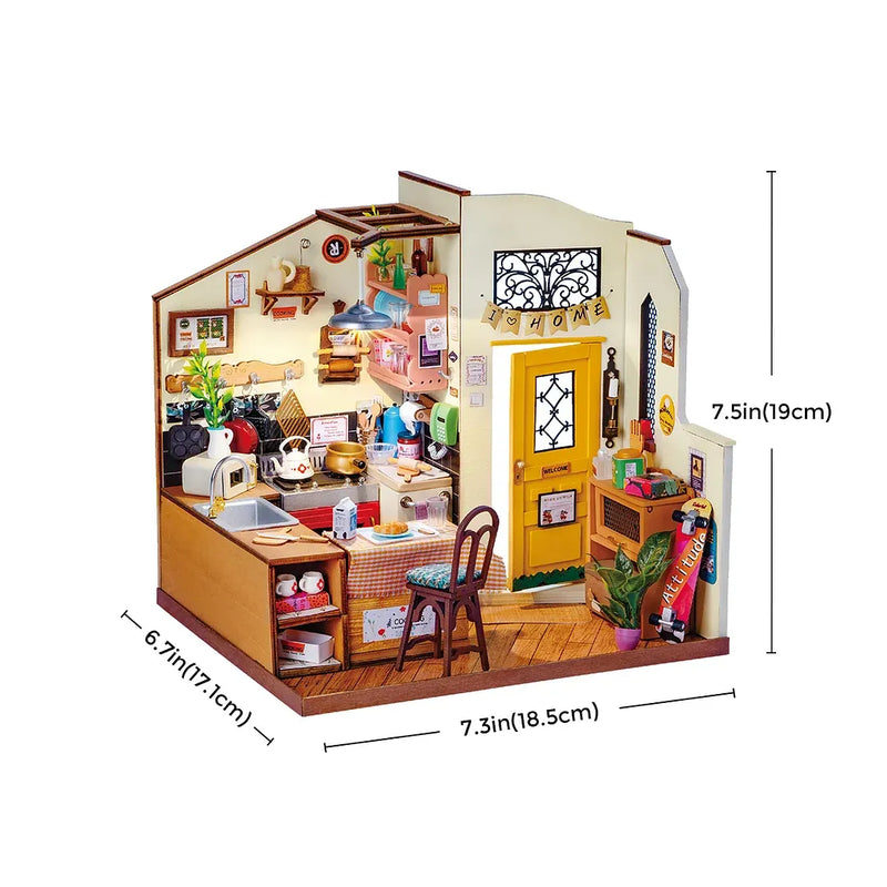 Robotime Rolife Cozy Kitchen DIY Miniature House DG159