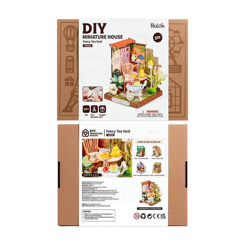 Robotime Rolife Fancy Tea Yard DIY Miniature House DS038