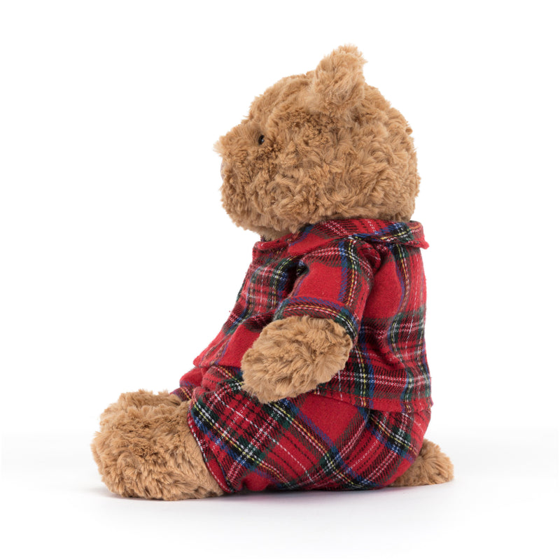 JELLYCAT BARTHOLOMEW BEAR BEDTIME BROWN 8X12X26 CM