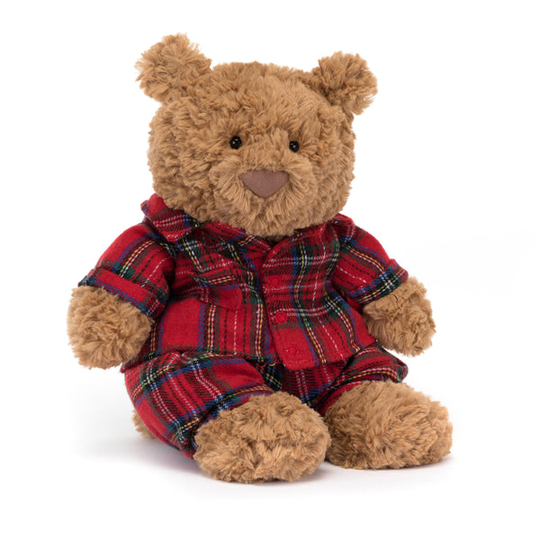 JELLYCAT BARTHOLOMEW BEAR BEDTIME BROWN 8X12X26 CM