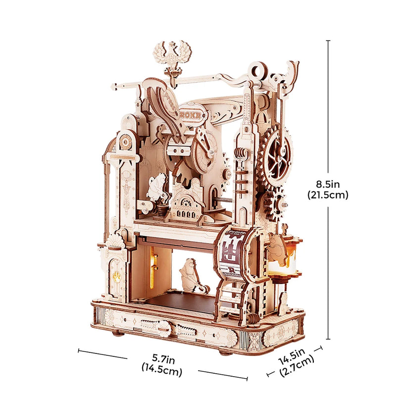 Robotime ROKR Classic Printing Press Mechanical 3D Wooden Puzzle LK602