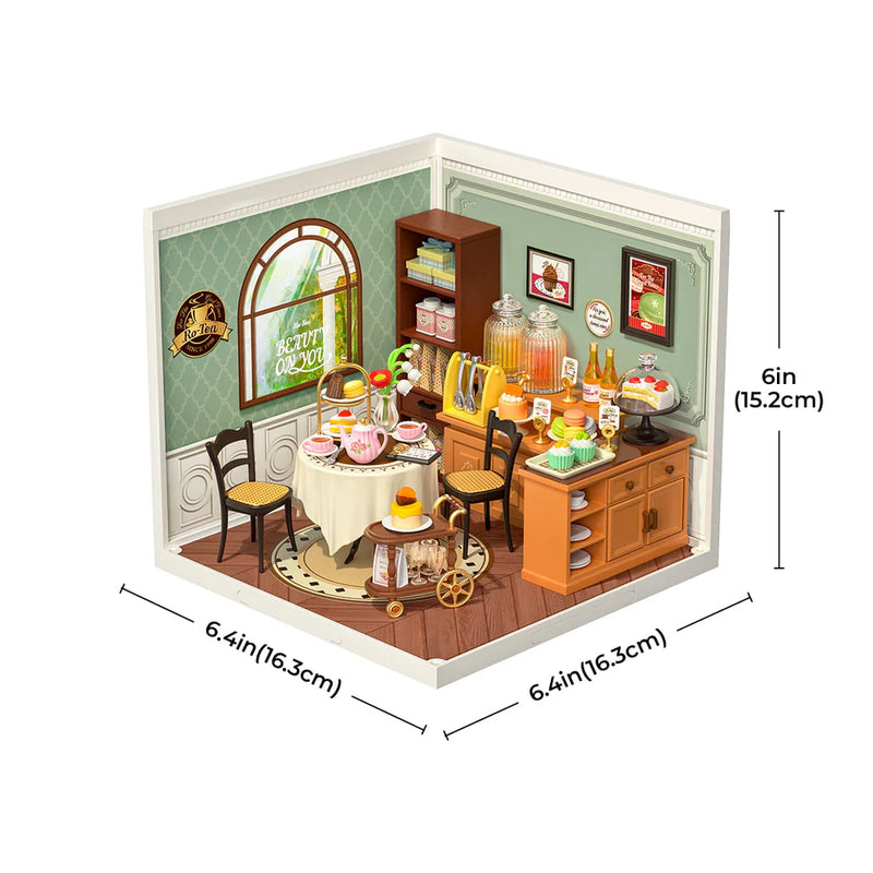 Robotime Rolife Sweet Sips Tea DIY Plastic Miniature House DW011