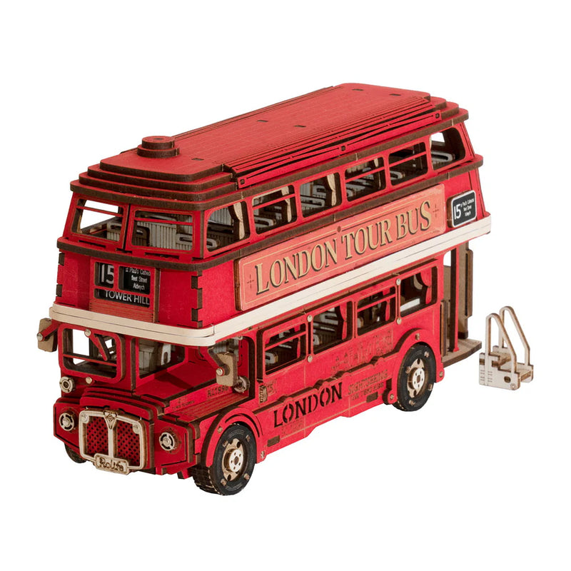 Robotime Rolife London Tour Bus 3D Wooden Puzzle TGM02