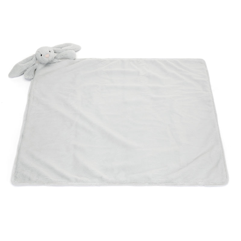 JELLYCAT BASHFUL SILVER BUNNY BLANKIE 9X70X56CM