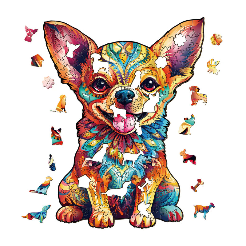 Woodbests - Cute Chihuahua Wooden Jigsaw Puzzle (160-200pcs)(Pre-Order)