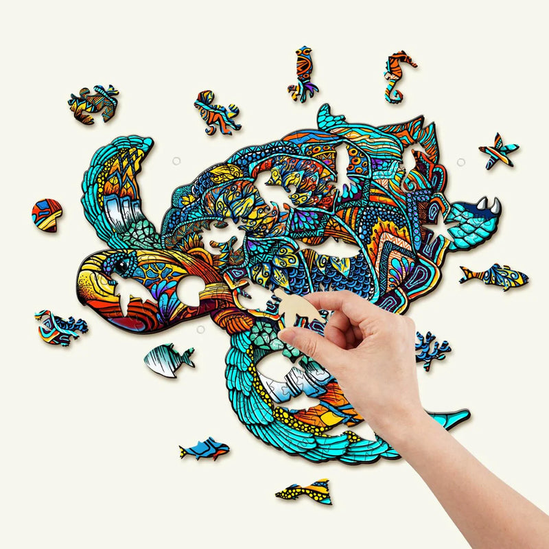 Woodbests - Resolute Turtle Wooden Jigsaw Puzzle (250-300pcs)(Pre-Order)