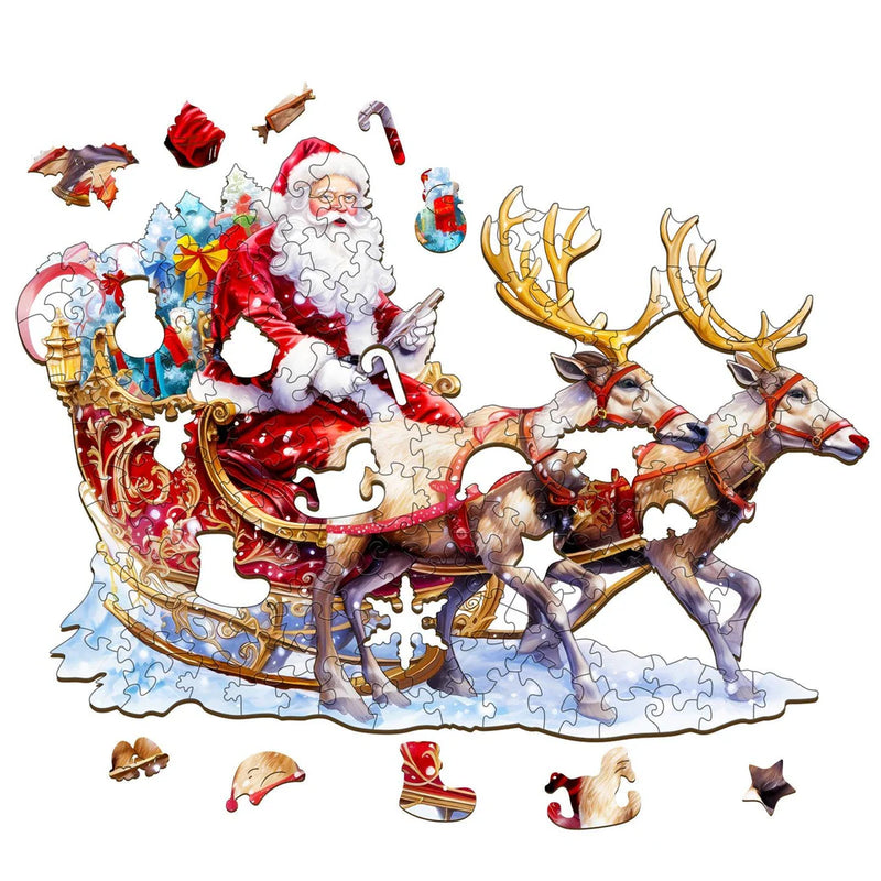 Woodbests - Santa and Rudolph Wooden Jigsaw Puzzle (250-300pcs)(Pre-Order)