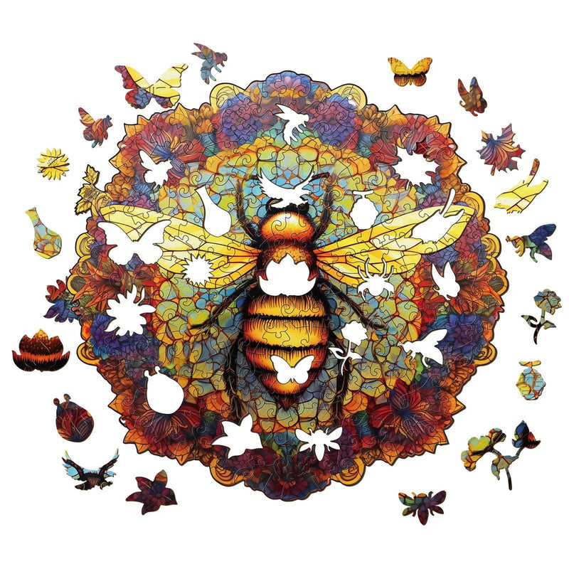 Woodbests - Mandala Bee Wooden Jigsaw Puzzle (90-120pcs)(Pre-Order)