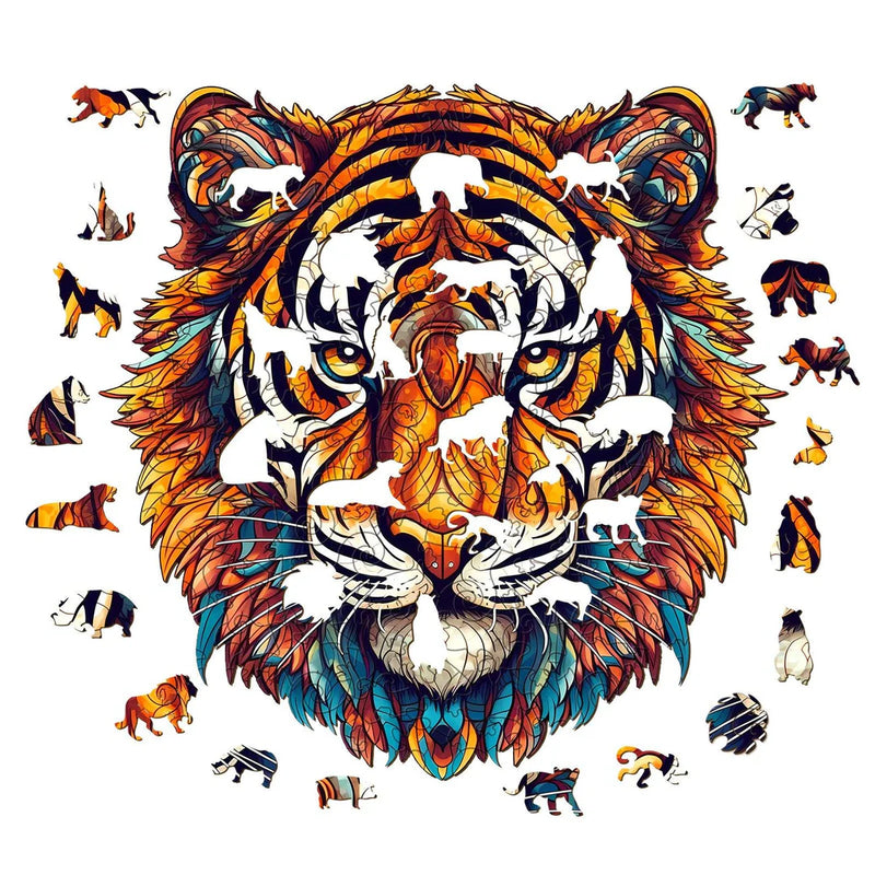 Woodbests - Brave Tiger Wooden Jigsaw Puzzle (160-200pcs)(Pre-Order)