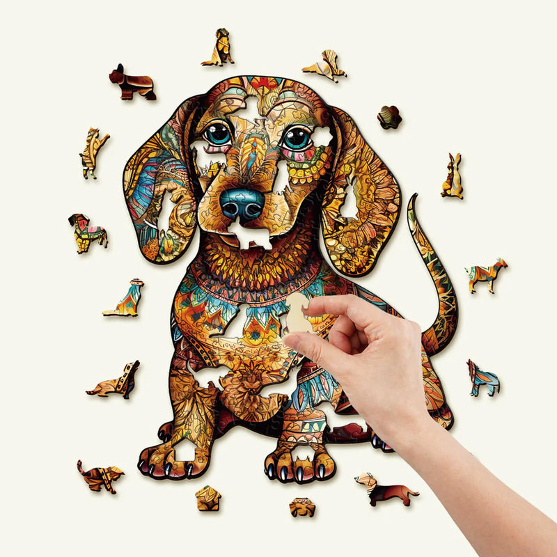 Woodbests - Dachshund 2 Wooden Jigsaw Puzzle (90-120pcs)(Pre-Order)