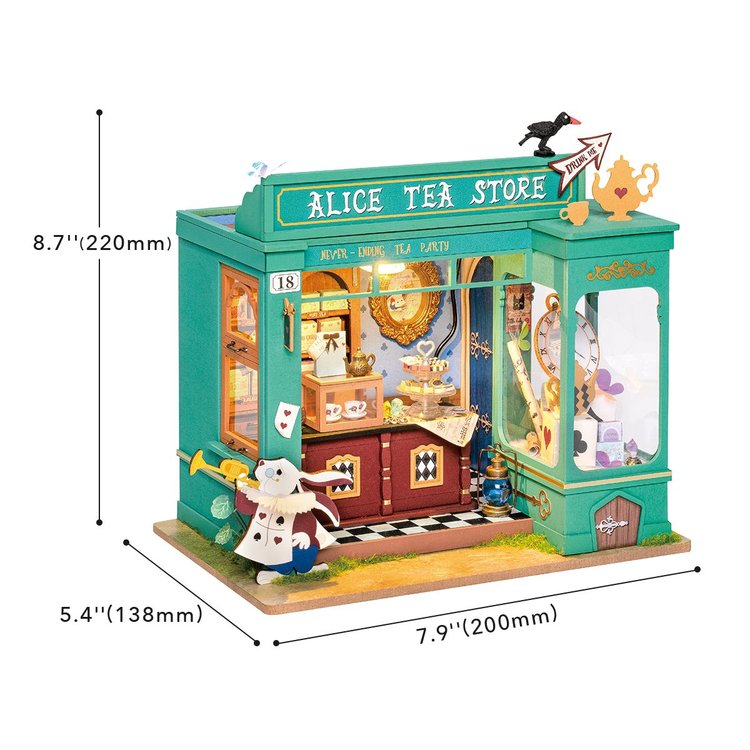 Robotime Rolife Alice’s Tea Store DIY Miniature House Kit DG156